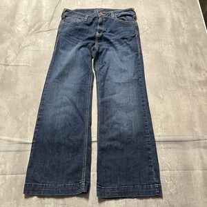 Ariat Trouser Jeans Womens 32 Perfect Rise Wide Leg Flare Anastasia Wash